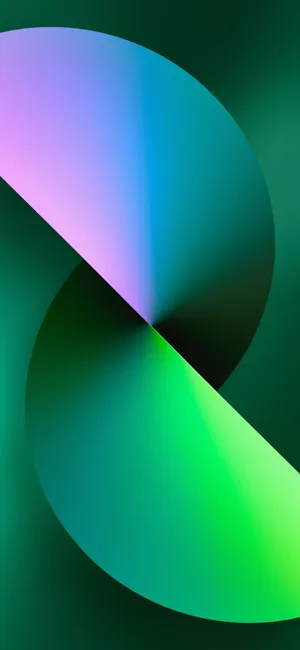 A Green And Purple Abstract Design Wallpaper