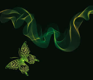 A Green Butterfly Enjoying The Sunshine Wallpaper