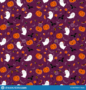 A Group Of Friends Having Fun On A Girly Halloween Night Wallpaper