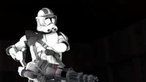 A Group Of Star Wars Clone Troopers Ready For Battle Wallpaper