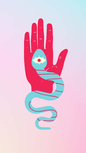 A Hand With A Snake On It Wallpaper