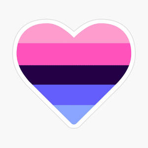 A Heart With A Rainbow Color Sticker Wallpaper