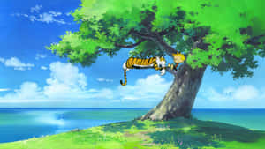 A Heartwarming Moment Between Calvin And Hobbes. Wallpaper