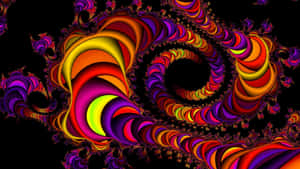 A Kaleidoscope Of Color, Featuring Abstract Fractal Shapes Wallpaper