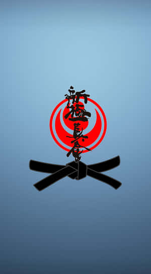 A Karate Logo With A Red And Black Design Wallpaper