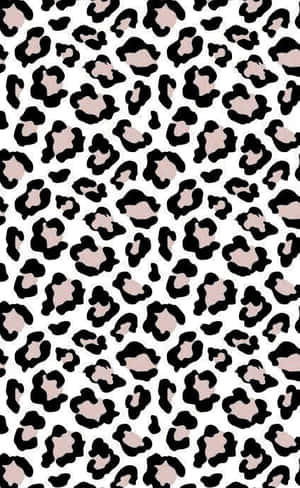 A Leopard Print Pattern On A White Background Wallpaper