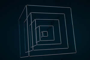 A Light Sculpture With A Square Shape Wallpaper