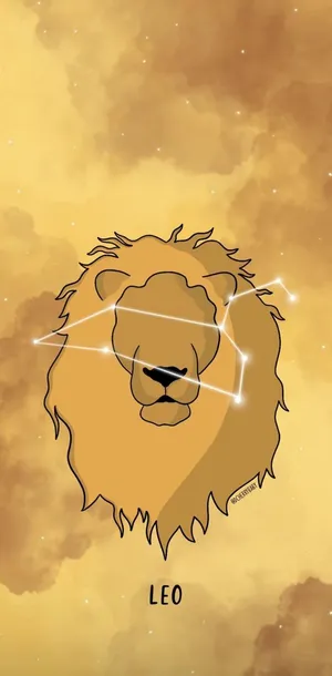 A Lion With The Word Leo On It Wallpaper