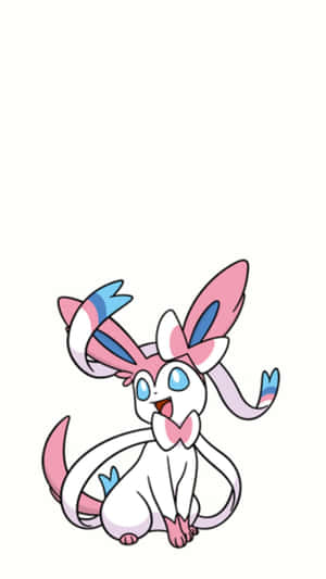 A Little Cute Sylveon In Nature Wallpaper