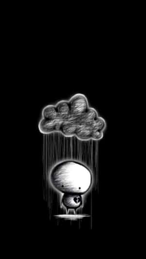 A Lonely Woman Encapsulated By Her Sorrow Wallpaper