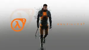 A Man With A Knife And Orange Shirt Is Walking Down The Street Wallpaper