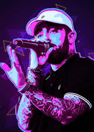 A Man With Tattoos And A Microphone Wallpaper