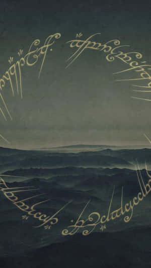 A Minimalist Reimagining Of The Cover Of Lord Of The Rings Wallpaper