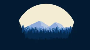 A Mysterious, Beautiful Nighttime Moon. Wallpaper