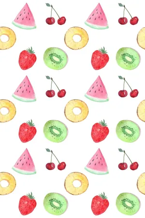 A Pattern Of Fruit And Berries Wallpaper