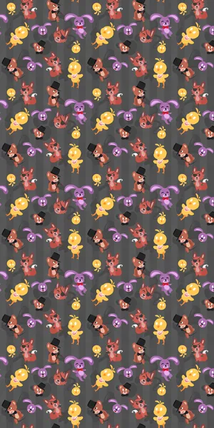 A Pattern With Many Different Characters On It Wallpaper