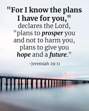 A Pier With A Quote For The Lord's Plans Wallpaper