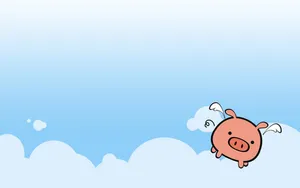 A Piggy With Wings Wallpaper