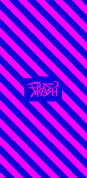 A Pink And Blue Striped Background With The Word Hazk Wallpaper