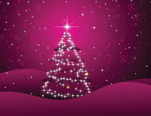 A Pink And Festive Christmas Tree To Spread Holiday Cheer. Wallpaper