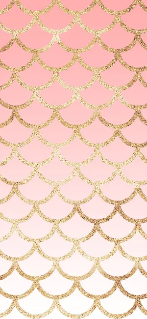 A Pink And Gold Fish Scale Pattern Wallpaper Wallpaper