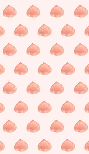 A Pink And White Pattern With A Pink Heart Wallpaper