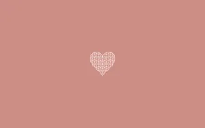 A Pink Background With A White Heart On It Wallpaper