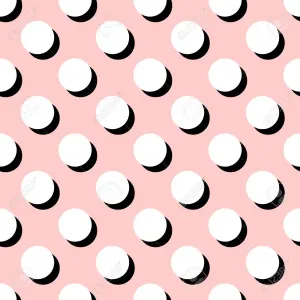 A Pink Background With Black And White Circles Wallpaper