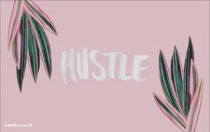 A Pink Background With The Word Hustle On It Wallpaper