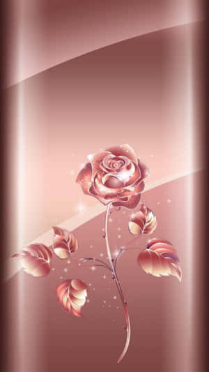 A Pink Rose On A Pink Background Wallpaper