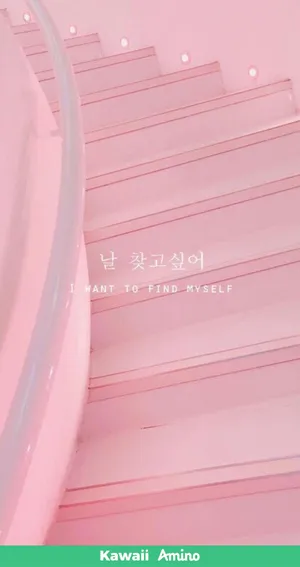 A Pink Staircase With A Pink Light On It Wallpaper