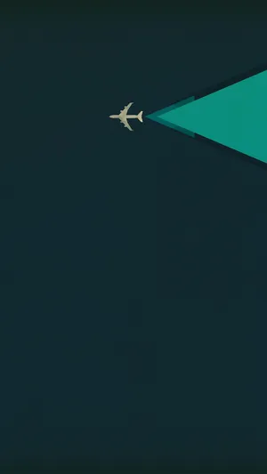 A Plane Flying Over A Dark Blue Sky Wallpaper