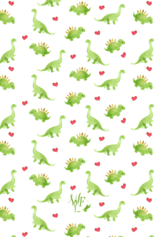 A Plush And Sweet Cute Dinosaur Pattern Wallpaper