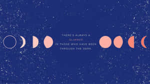 A Poster With The Phases Of The Moon Wallpaper
