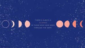 A Poster With The Phases Of The Moon Wallpaper