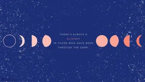 A Poster With The Phases Of The Moon Wallpaper