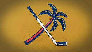 A Powerful Cross Logo Of The Florida Panthers On An Hd Background. Wallpaper