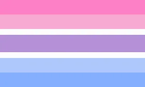 A Rainbow Flag With Pink, Blue, And Purple Stripes Wallpaper