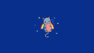 'a Rainbow Of Fun With This Cat Meme!' Wallpaper