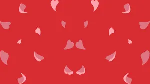 A Red Background With A Pattern Of Hearts Wallpaper