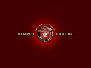 A Red Background With The Word Semper Fidelis Wallpaper