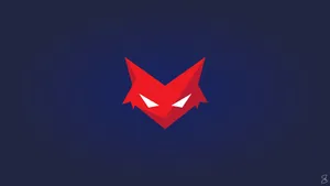 A Red Fox Head On A Dark Background Wallpaper