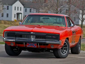 A Red Muscle Car Wallpaper