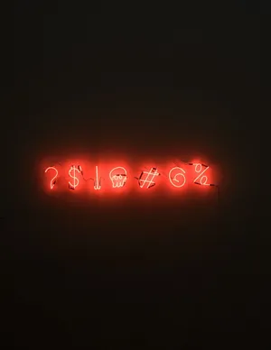 A Red Neon Sign With The Words 'so Much Money' Wallpaper