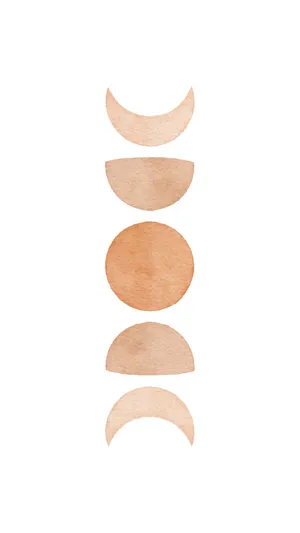 A Set Of Four Wooden Circles On A White Background Wallpaper