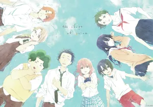A Silent Voice Formation Friends Wallpaper