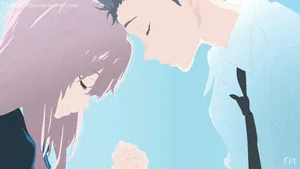A Silent Voice Shouko Shoya Art Wallpaper