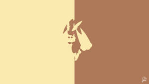 A Silhouette Of A Dog In A Brown And Yellow Color Wallpaper