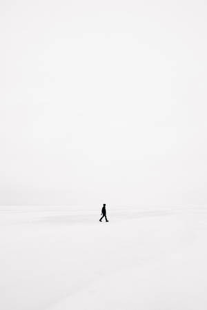 A Simplicity In Motion - Blank White Walking Man Wallpaper