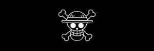 A Skull And Crossbones Logo On A Black Background Wallpaper